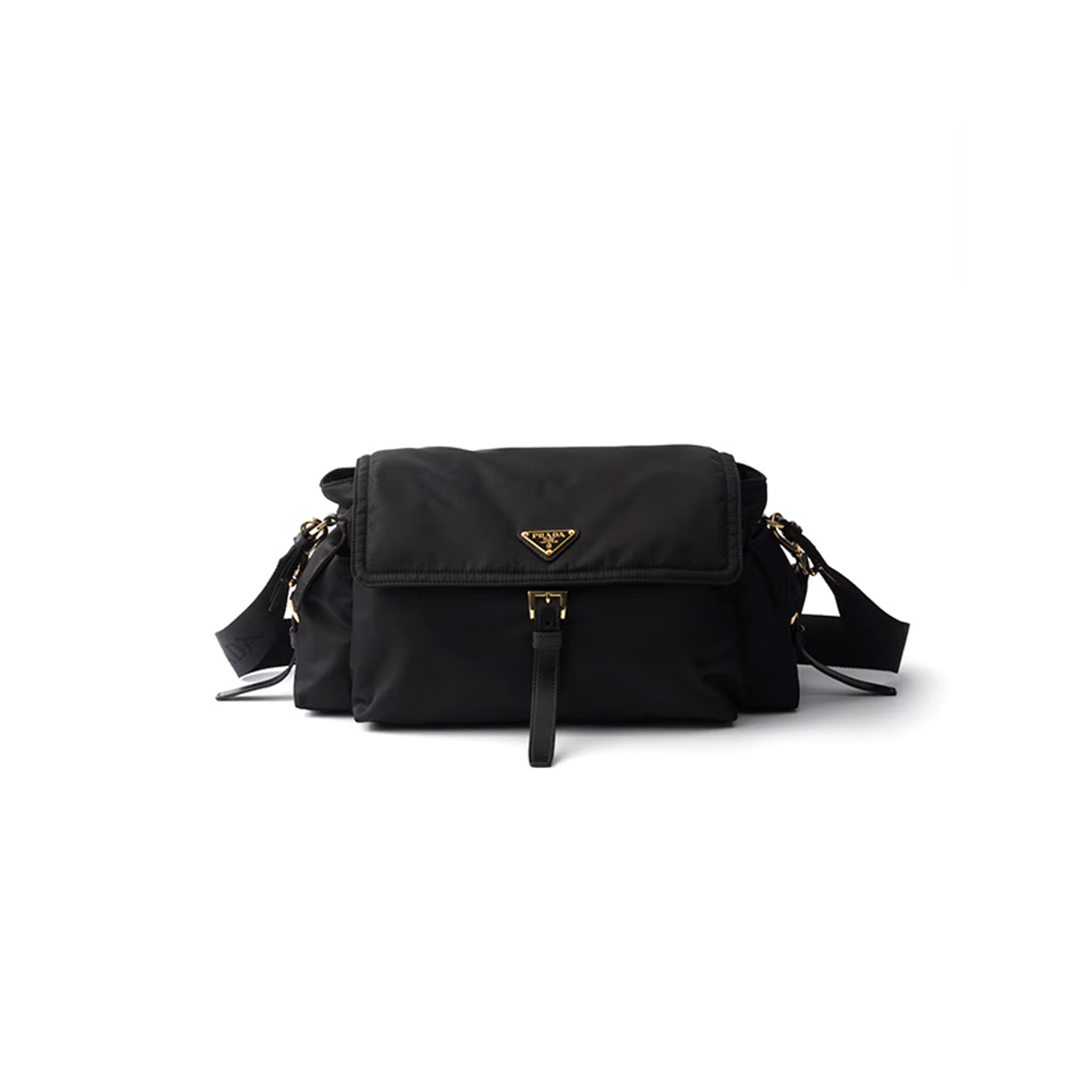 Pra*a explore large re-nylon shoulder bag with flap 1bd391 (37.5*19*12cm)